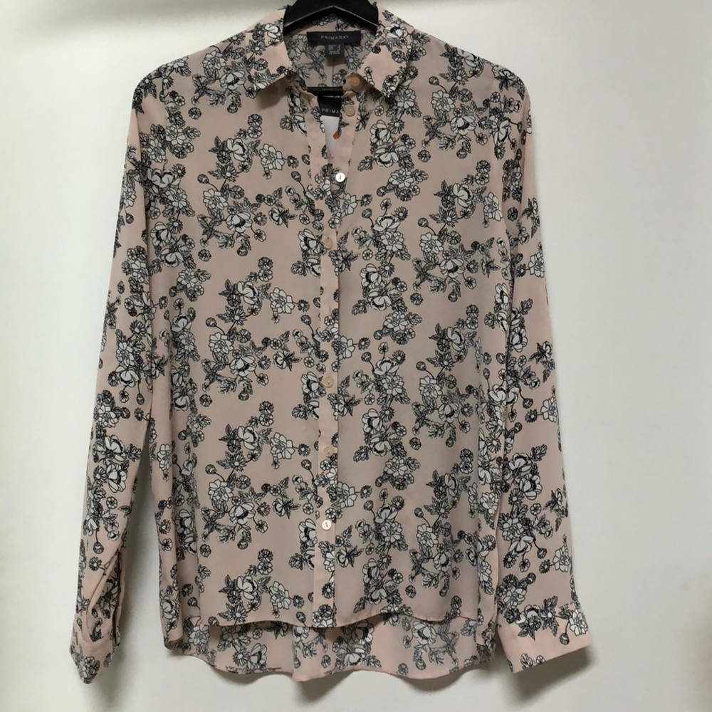 Pretty Floral Button Down Top